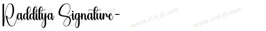 Radditya Signature字体转换
